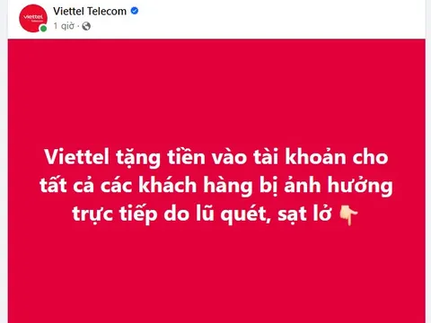Viettel, Mobifone tặng tiền trực tiếp cho khách hàng vùng bị bão lũ, Vinaphone mở cửa điểm giao dịch đến 12h đêm